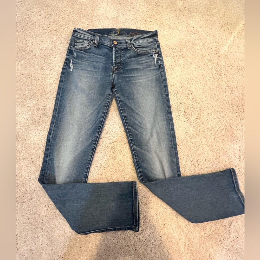 7 For all Mankind Women’s Faded Jeans Size 27